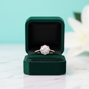 Round Cut Diamond OptionHalo Engagement Ring - Evani Naomi Jewelry
