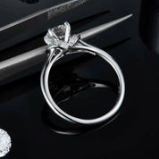 Round Cut Diamond Halo Wedding Ring-Evani Naomi Jewelry