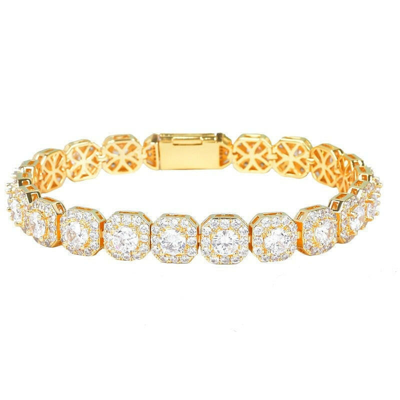 Round Cut Diamond Hip hop Bracelet-Evani Jewelry