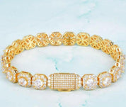 Round Cut Diamond Hip hop Bracelet-Evani Naomi Jewelry