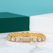 Round Cut Diamond Hip hop Bracelet-Evani Jewelry
