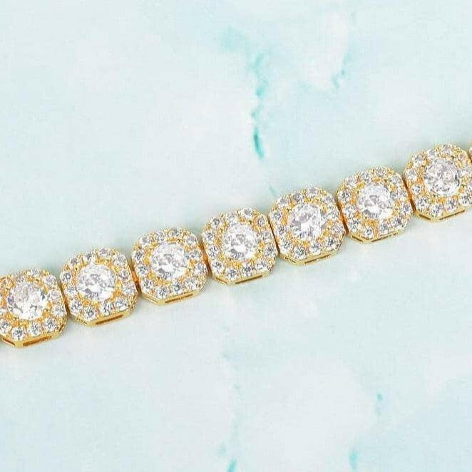Round Cut Diamond Hip hop Bracelet-Evani Naomi Jewelry