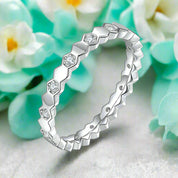 Round Cut Diamond Paved Wedding Band-Evani Naomi Jewelry