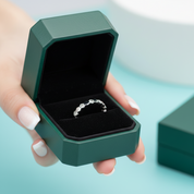 Round Cut Diamond Option Paved Wedding Band - Evani Naomi Jewelry