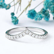 Round Cut Diamond Stackable Wedding Ring Set-Evani Naomi Jewelry
