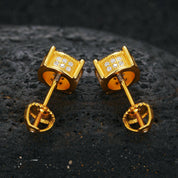 Round Cut Diamond Stud Earrings-Evani Naomi Jewelry