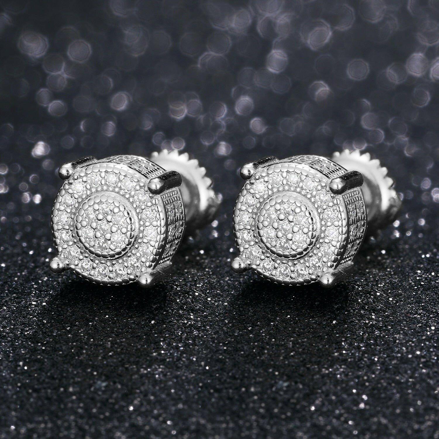 Round Cut Diamond Stud Earrings-Evani Naomi Jewelry