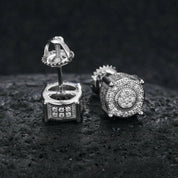 Round Cut Diamond Stud Earrings-Evani Naomi Jewelry