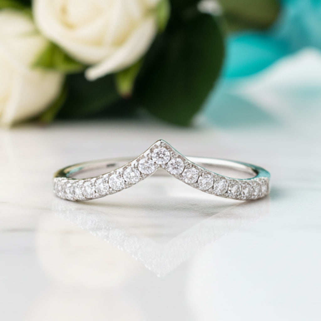 Round Cut Diamond Wedding Band-Evani Jewelry