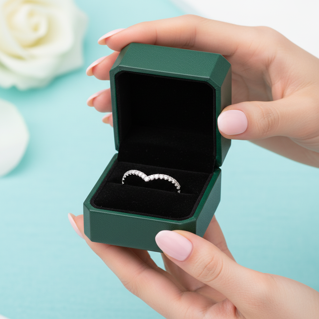 Round Cut Diamond OptionWedding Band - Evani Naomi Jewelry