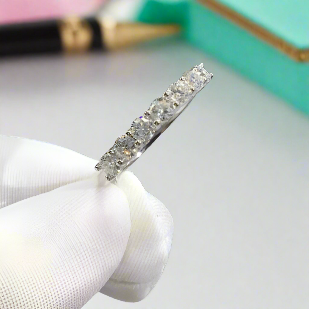 Round Cut Seven Stones Diamond Engagement Ring-Evani Jewelry