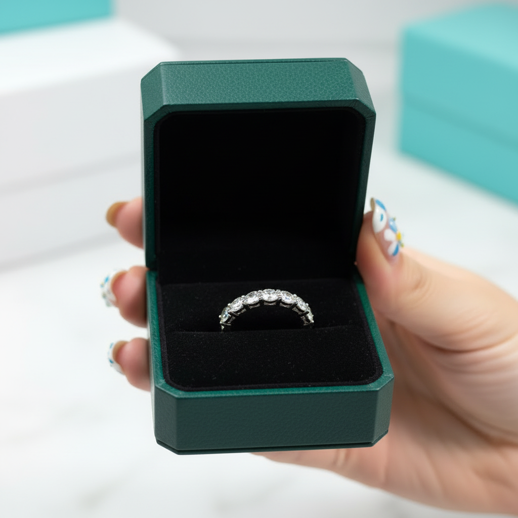 Round Cut Seven Stones Diamond Option Engagement Ring