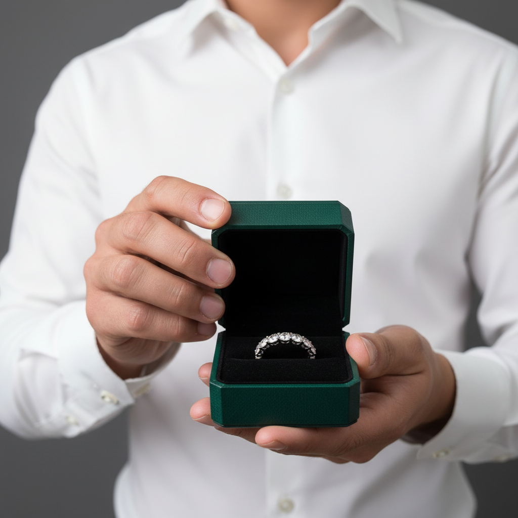 Round Cut Seven Stones Diamond Option Engagement Ring