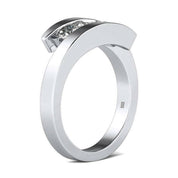 Round Cut Three Stones Diamond Engagement Ring-Evani Naomi Jewelry