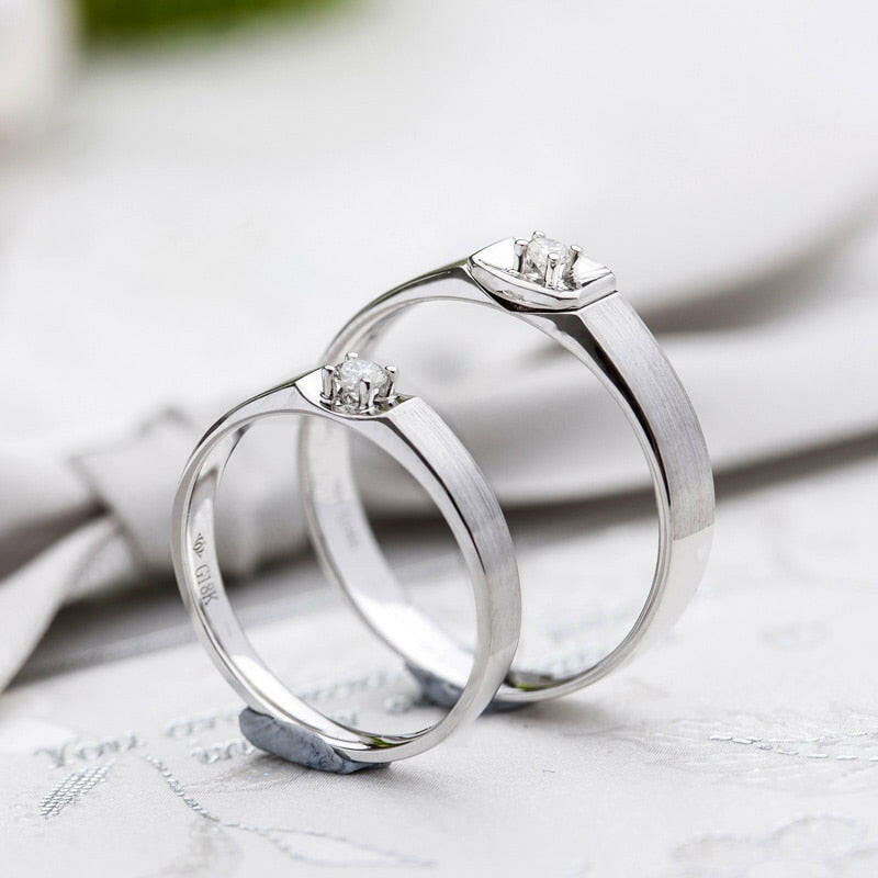 Round Diamond 14K White Gold Engagement Ring-Evani Naomi Jewelry
