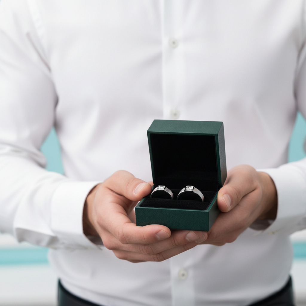 Round Diamond Option 14K White Gold Engagement Ring - Evani Naomi Jewelry