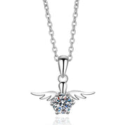 Round Diamond Angel Pendant Necklace-Evani Naomi Jewelry