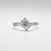 Round Diamond OptionAngel White Gold Engagement Ring