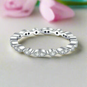 Round Diamond Antique Milgrain Eternity Band-Evani Naomi Jewelry
