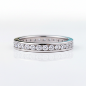 Round Diamond OptionChannel Eternity Wedding Band - Evani Naomi Jewelry