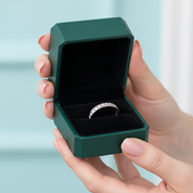 Round Diamond Option Channel Eternity Wedding Band - Evani Naomi Jewelry