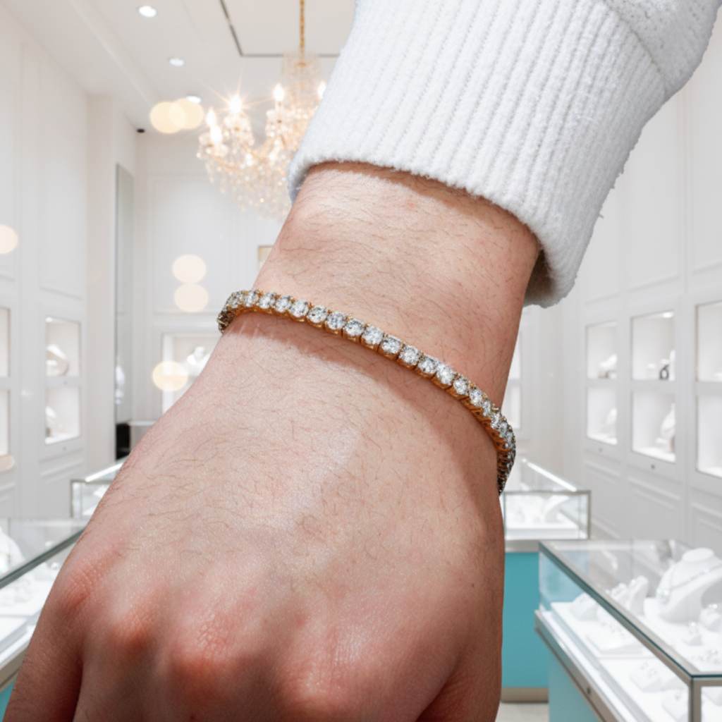 Round Diamond Cuff Bracelet-Evani Jewelry