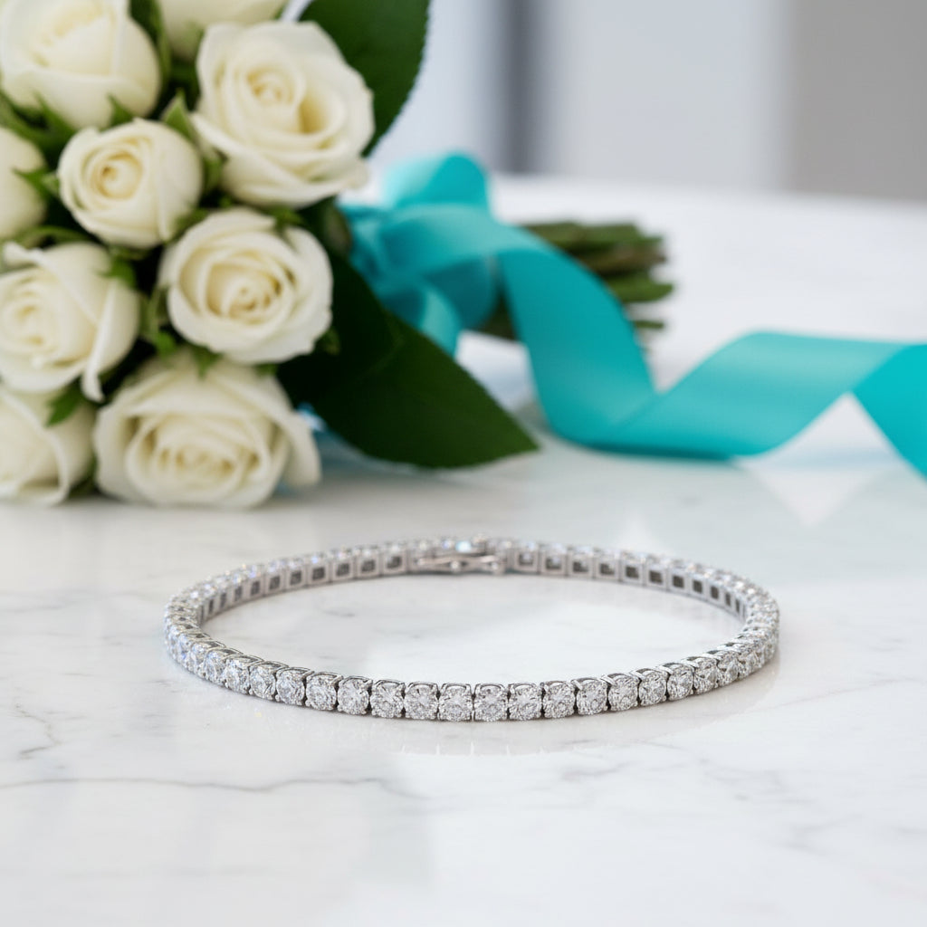 Round Diamond Option Cuff Bracelet