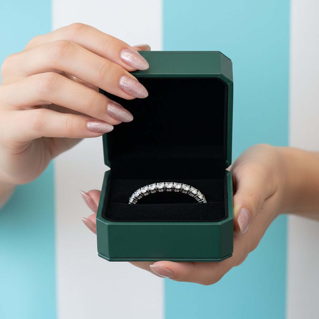 Round Diamond Option Cuff Bracelet