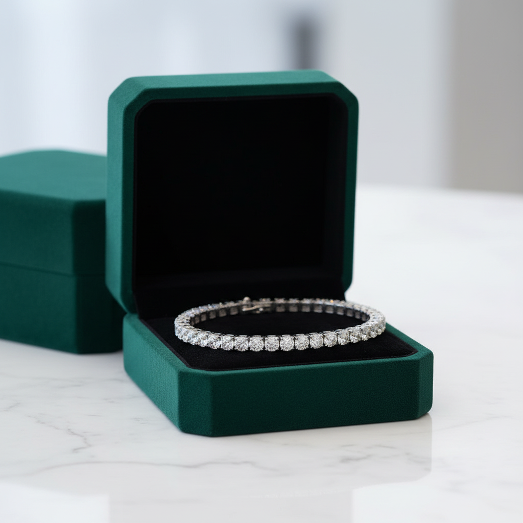 Round Diamond Option Cuff Bracelet