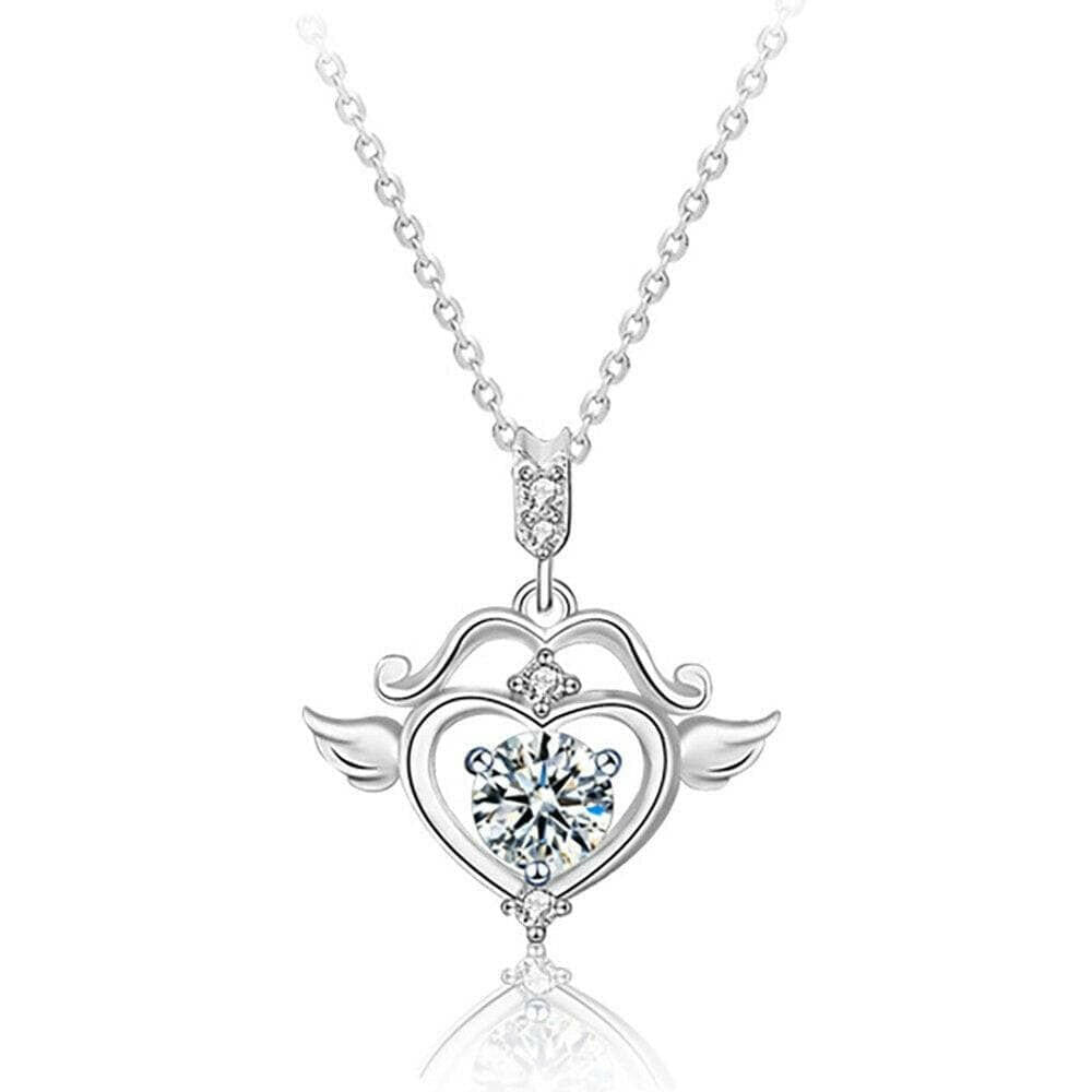 Round Diamond Cupid Pendant Necklace-Evani Naomi Jewelry