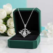 Round Diamond Option Cupid Pendant Necklace