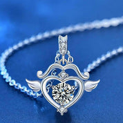 Round Diamond Cupid Pendant Necklace-Evani Naomi Jewelry
