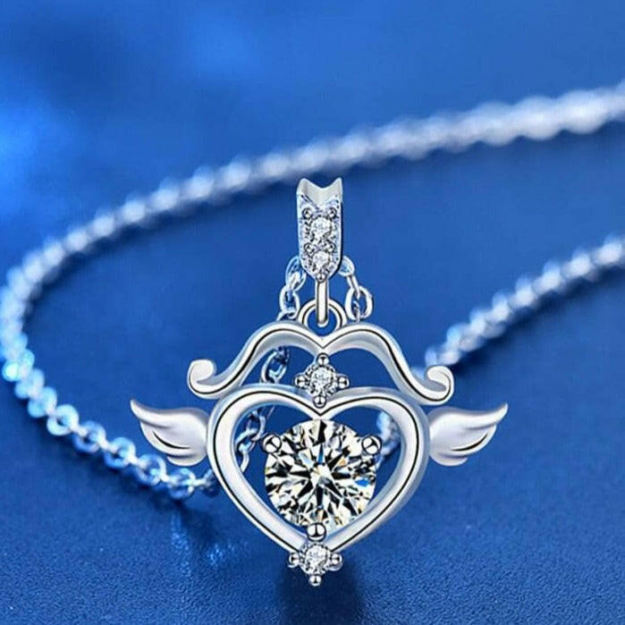 Round Diamond Cupid Pendant Necklace-Evani Naomi Jewelry