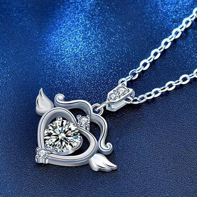 Round Diamond Cupid Pendant Necklace-Evani Naomi Jewelry