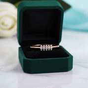 Round Diamond OptionDainty Stackable 14k Gold Wedding Band - Evani Naomi Jewelry