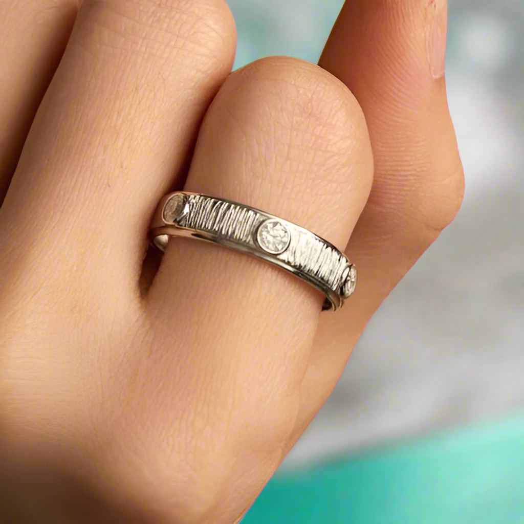 Round Diamond Eternity Love Wedding Band-Evani Jewelry