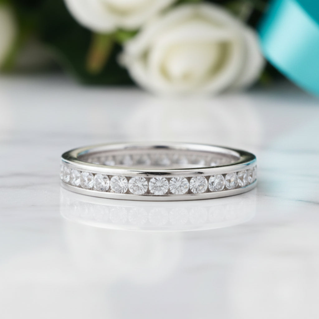 Round Diamond Eternity Wedding Band-Evani Jewelry