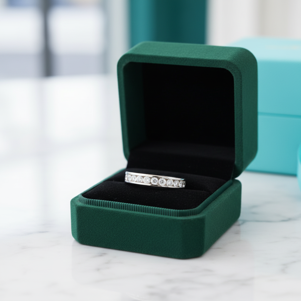 Round Diamond OptionEternity Wedding Band - Evani Naomi Jewelry