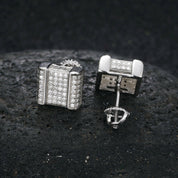 Round Diamond Iced out Stud Earrings-Evani Naomi Jewelry