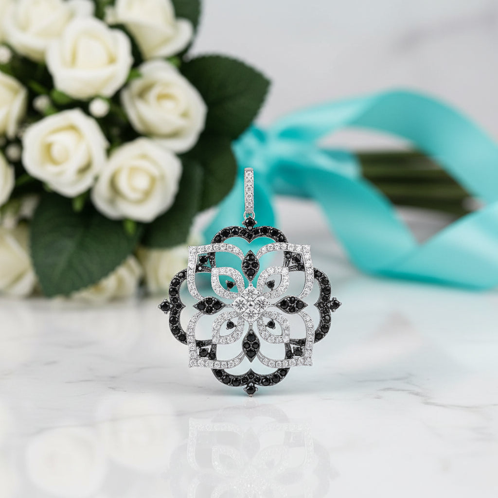 Round Diamond Kaleidoscope Pendant-Evani Jewelry