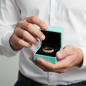 Round Stackable Rose Gold Wedding Band Set