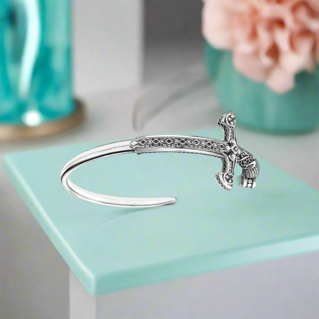 Royal Ornamentation Sword Vintage Bangle-Evani Naomi Jewelry