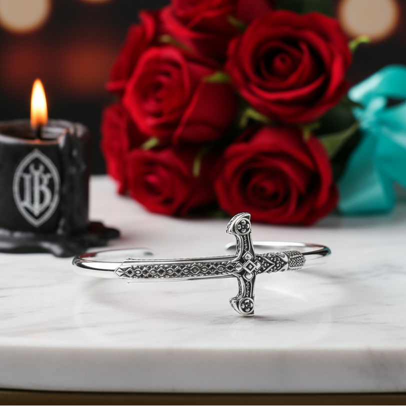 Royal Ornamentation Sword Vintage Bangle-Evani Jewelry