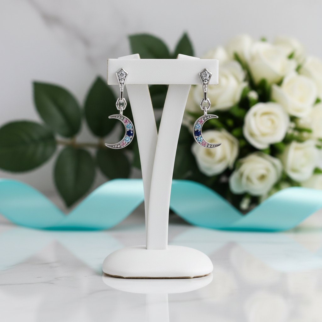 Royalty Moon Vintage Earrings-Evani Jewelry