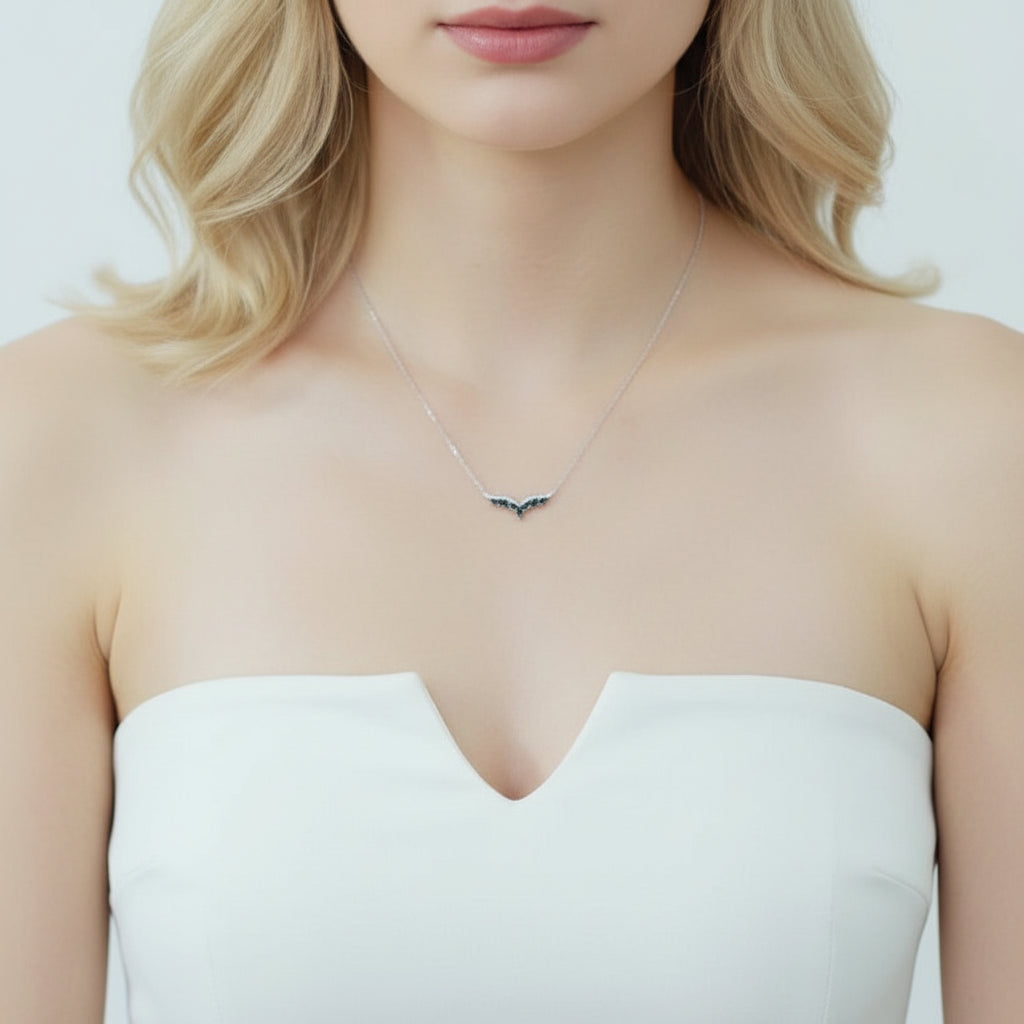 Ever-Flowing Heart- Leaf Jewelry Natural Moss Agate Necklace-Evani Jewelry