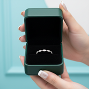 Scalloped Round Diamond OptionStackable Wedding Band - Evani Naomi Jewelry