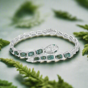 Serpent's Gift- Snake Natural Moss Agate - Evani Naomi Jewelry