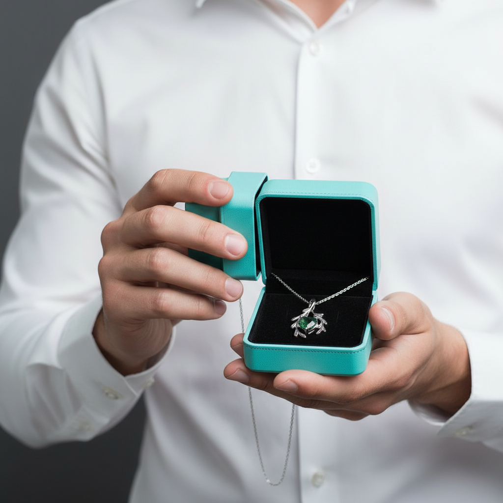 Seal of Our Solace- Natural Unique Boho Leaf Branch Moss Agate Pendant Necklace