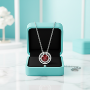 1.0 Ct Ruby Round Cut Elegant Necklace-Evani Jewelry
