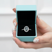 Love as Old as the Hills- Oval Shape Moss Agate Gemstone Halo Engagement Rings